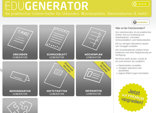 EduGenerator – Zertifikate, Namenskarten schnell und&nbsp;einfach