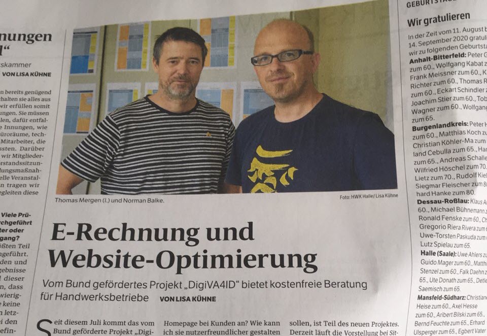 DHZ-Artikel: E-Rechnung und Website-Optimierung